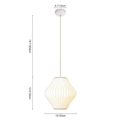 Elegant Modern White Silk Pendant Light Fixture for Contemporary Homes