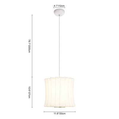 Elegant Modern White Silk Pendant Light Fixture for Contemporary Homes