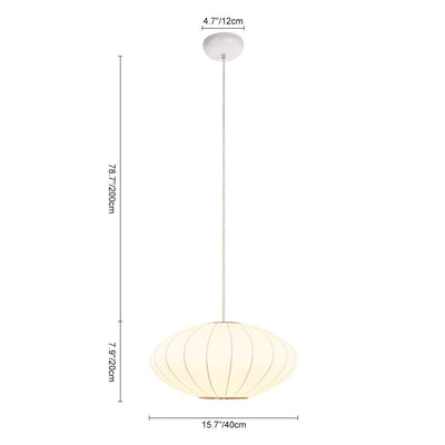Elegant Modern White Silk Pendant Light Fixture for Contemporary Homes