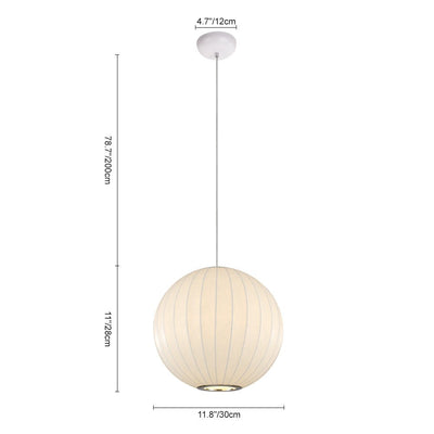 Elegant Modern White Silk Pendant Light Fixture for Contemporary Homes