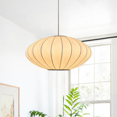 Elegant Modern White Silk Pendant Light Fixture for Contemporary Homes