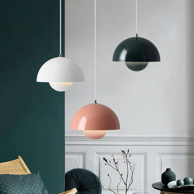 Sleek Contemporary Single Light Pendant, Adjustable Height, Metal Finish, E26 Base
