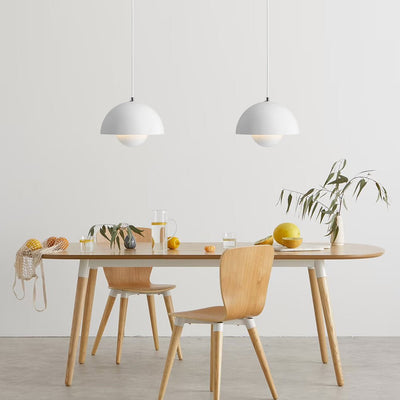 Sleek Contemporary Single Light Pendant, Adjustable Height, Metal Finish, E26 Base