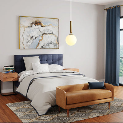 Sleek Contemporary Small Globe Pendant Light, Adjustable Cable, Metal Base, Dimmable G9