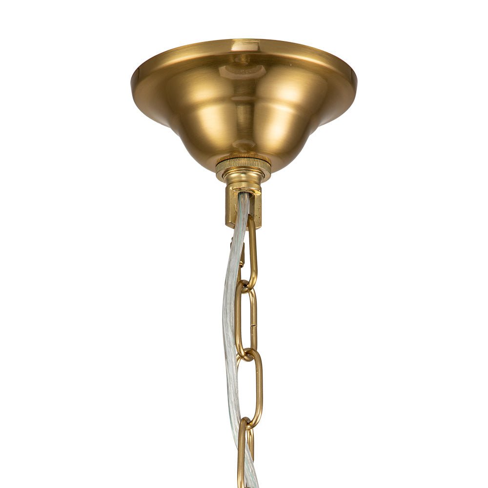 Antique Brass Crystal Empire Chandelier Elegant Pendant Light - 6/8 Bulbs