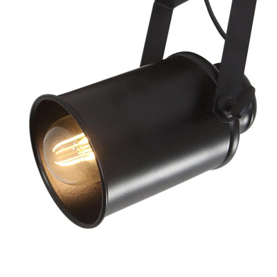 Industrial Black 3-Light Pendant Track Lighting for Kitchen Island Dining