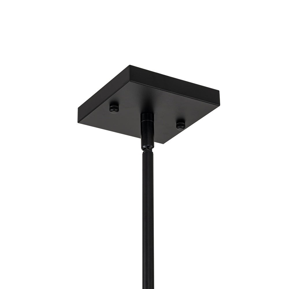 Industrial 8-Light Tiered Square Cage Candle Pendant Chandelier, Black Gold Finish