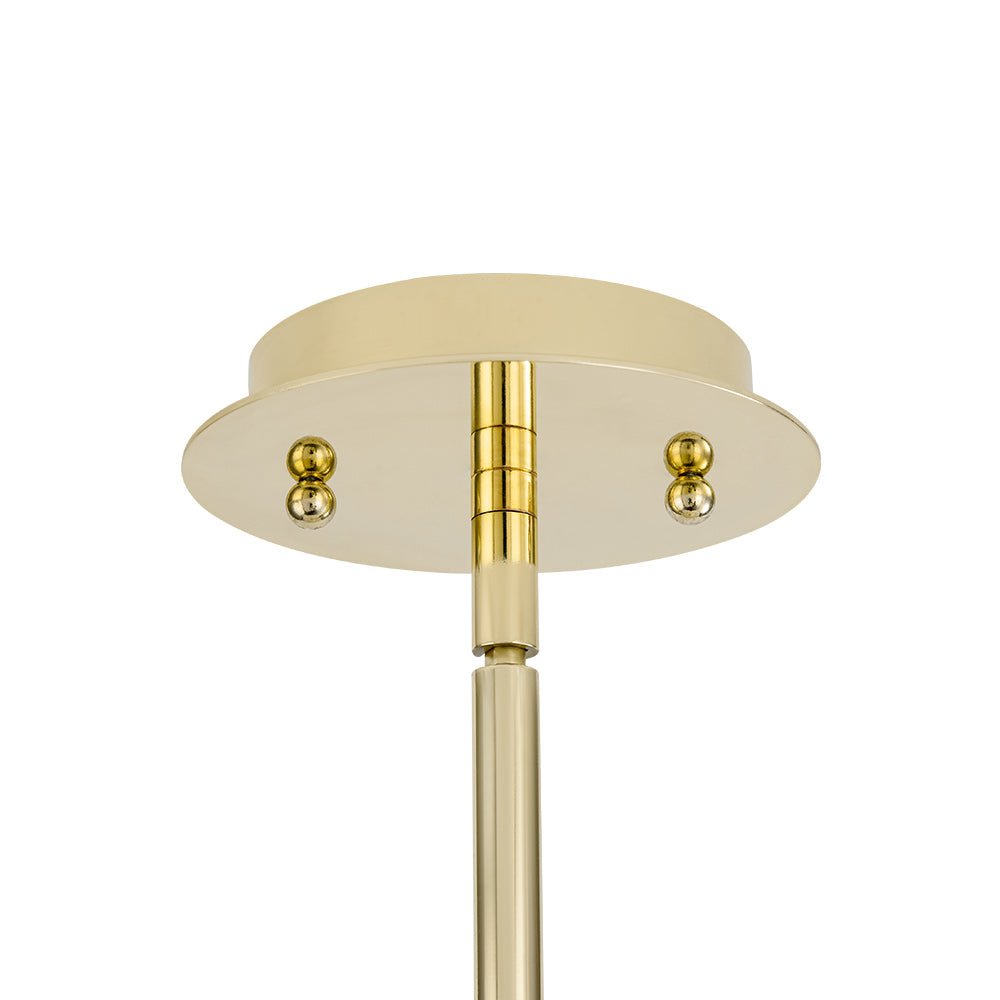 Luxury Polished Gold Crystal Orb Pendant Light, Single-Light, Adjustable Height, E26