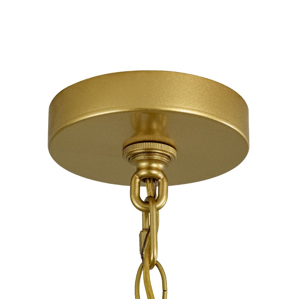 Mid-Century Modern Gold Panpipe 4-Light Tiered Pendant Chandelier Lighting Fixture