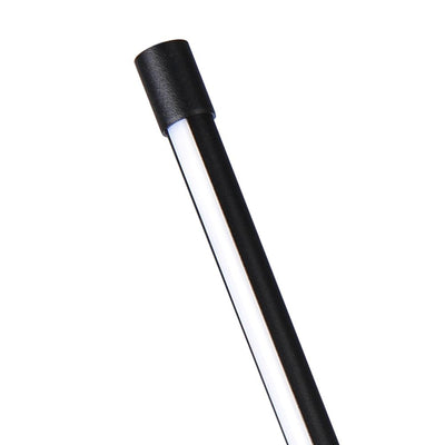 Modern Minimalist Slender Strip LED Pendant Light, Adjustable, Matte Black Finish