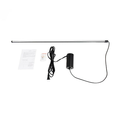 Modern Minimalist Slender Strip LED Pendant Light, Adjustable, Matte Black Finish