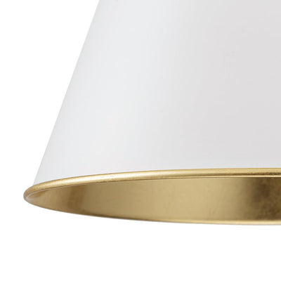 Modern Elegant 1-Light Gold Leaf Hanging Metal Barrel Pendant Fixture