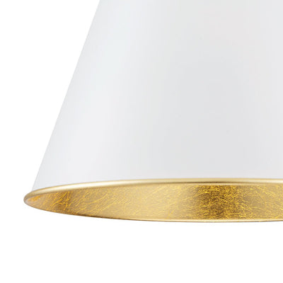 Modern Elegant 1-Light Gold Leaf Hanging Metal Barrel Pendant Fixture