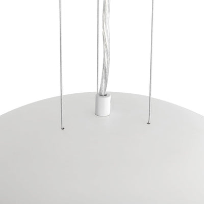 Elegant Modern White Metal Half-Dome Pendant Light, Adjustable Height, Dimmable Design