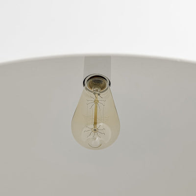 Elegant Modern White Metal Half-Dome Pendant Light, Adjustable Height, Dimmable Design