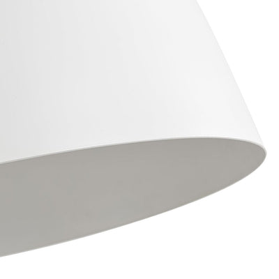 Elegant Modern White Metal Half-Dome Pendant Light, Adjustable Height, Dimmable Design