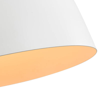 Elegant Modern White Metal Half-Dome Pendant Light, Adjustable Height, Dimmable Design