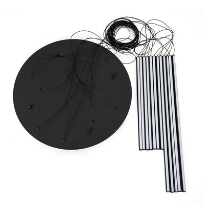 Modern 12-Light Linear LED Multi Light Pendant, Dimmable, Adjustable Matte Black