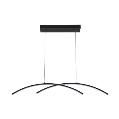 Modern Dimmable LED Arc Pendant Light Fixture, Minimalist Kitchen Island Lighting