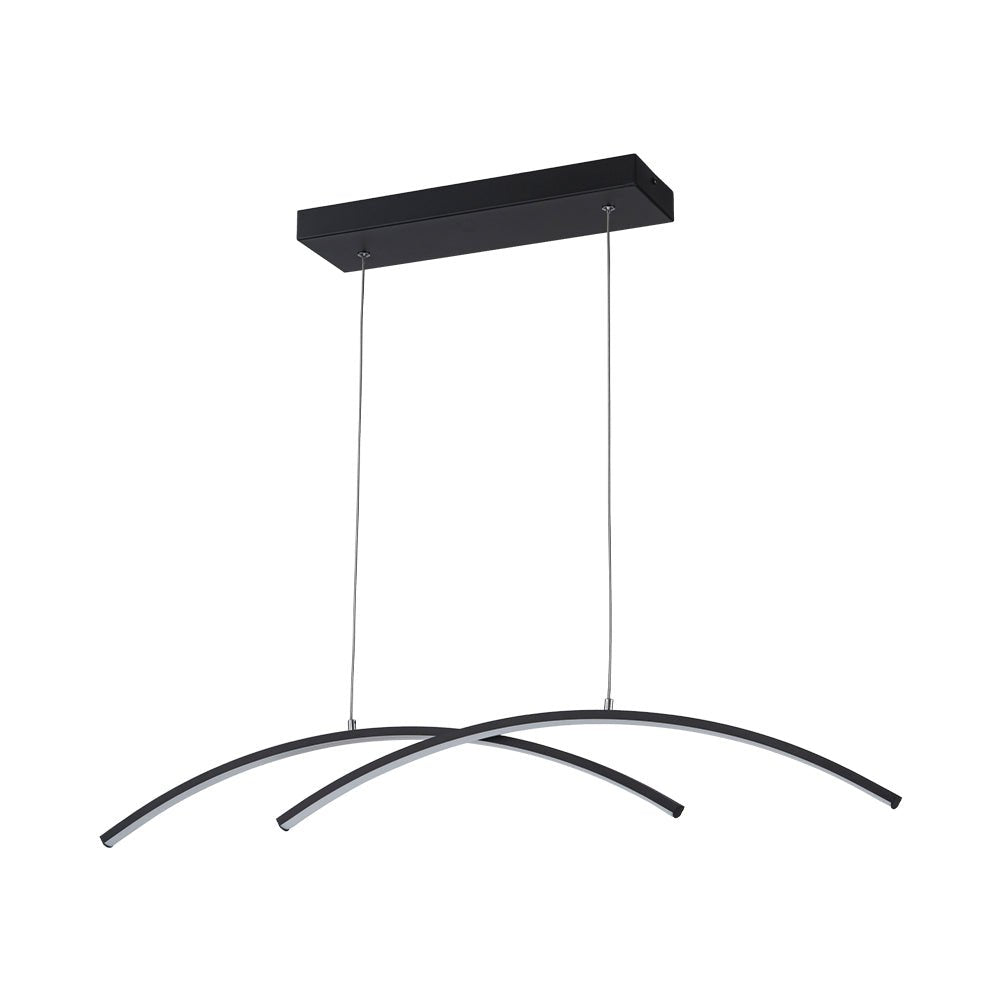 Modern Dimmable LED Arc Pendant Light Fixture, Minimalist Kitchen Island Lighting