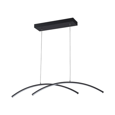 Modern Dimmable LED Arc Pendant Light Fixture, Minimalist Kitchen Island Lighting
