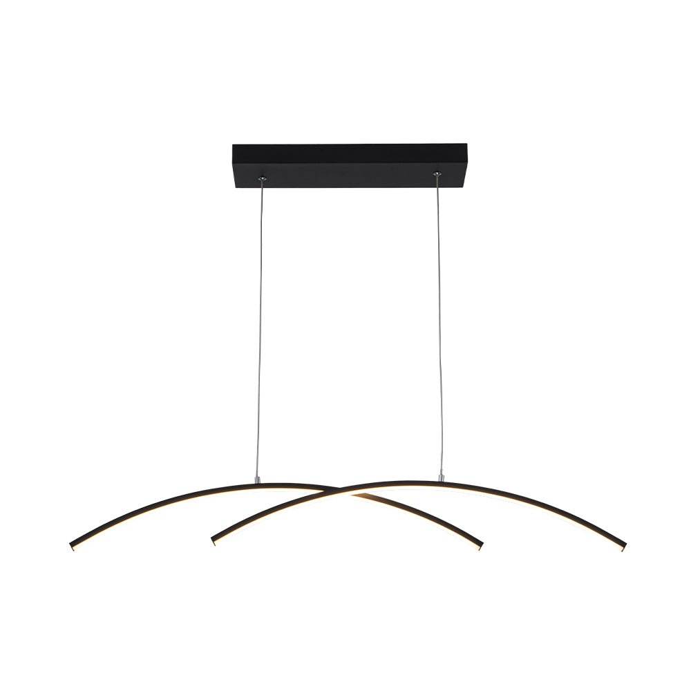 Modern Dimmable LED Arc Pendant Light Fixture, Minimalist Kitchen Island Lighting