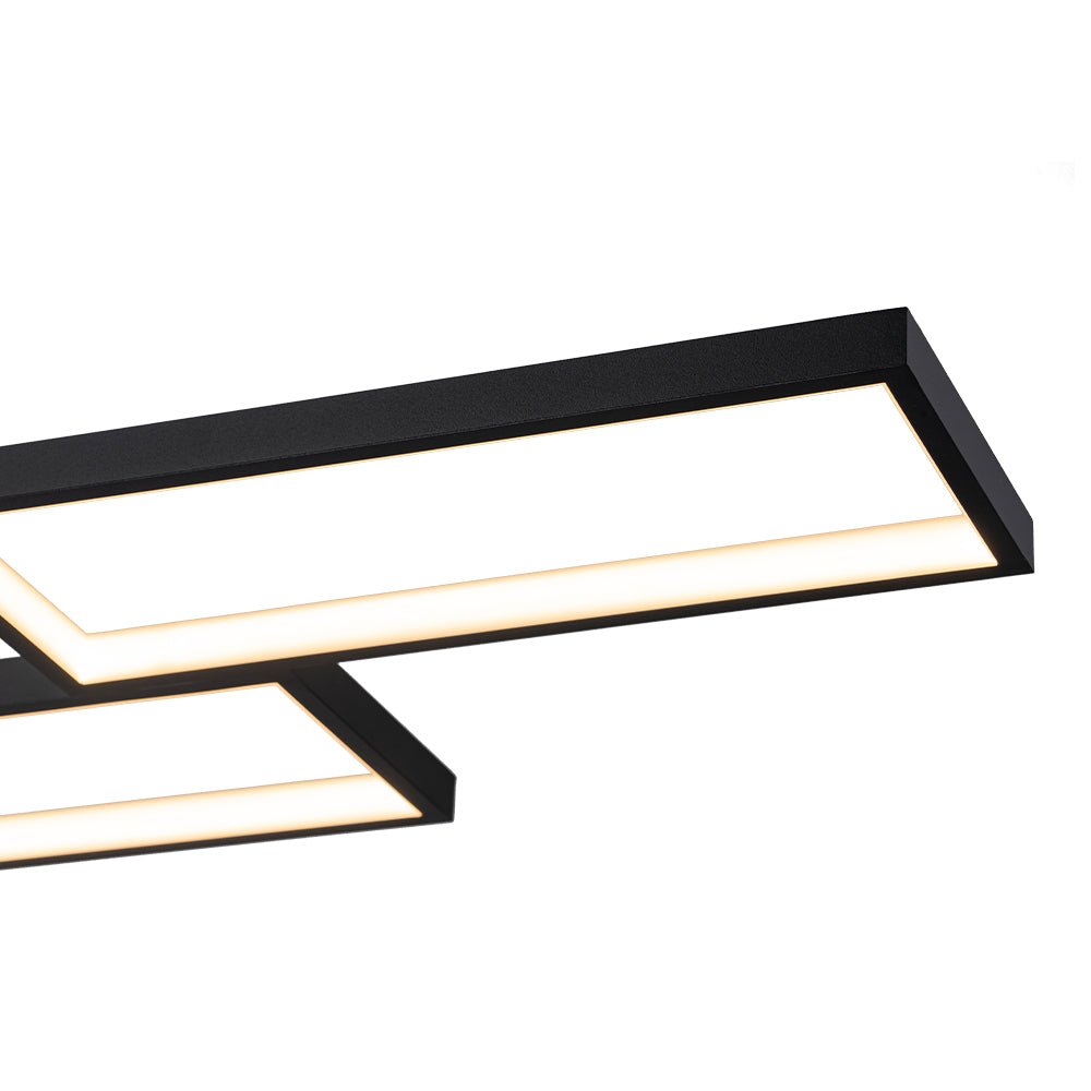 Modern 4-Light Square Frame Dimmable LED Pendant for Kitchen Island