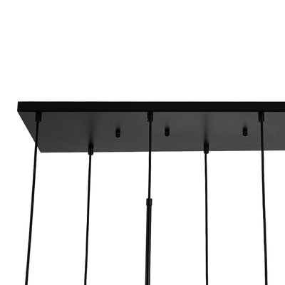 Modern 7-Light Sculptural Glass Globe Pendant Chandelier, Adjustable Dimmable Fixture