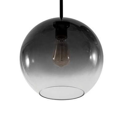 Modern 7-Light Sculptural Glass Globe Pendant Chandelier, Adjustable Dimmable Fixture