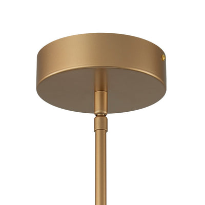 Modern Black Gold Square Dimmable LED Pendant Light Fixture, Adjustable Rods, Integrated