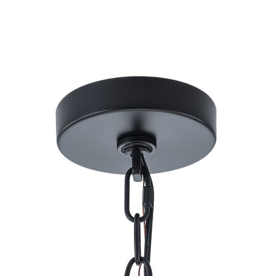 Modern Brass 6-Light Rippled Glass Drum Pendant Chandelier for Dining Room