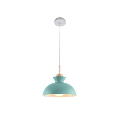 Modern Dome Metal Hanging Pendant Light with Adjustable Cord for Kitchen Dining