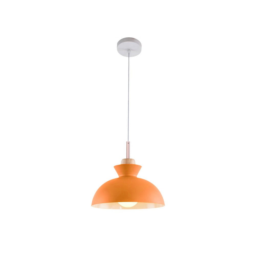 Modern Dome Metal Hanging Pendant Light with Adjustable Cord for Kitchen Dining