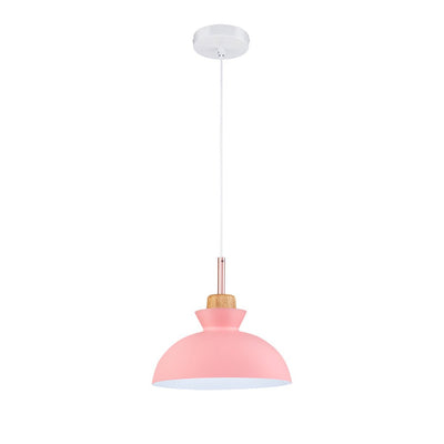 Modern Dome Metal Hanging Pendant Light with Adjustable Cord for Kitchen Dining