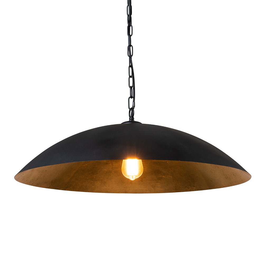 Modern Industrial Oversized Flat Dome Pendant Light Fixture for Kitchen Island