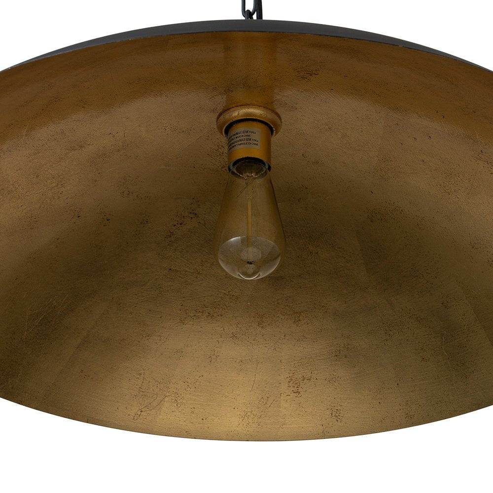 Modern Industrial Oversized Flat Dome Pendant Light Fixture for Kitchen Island
