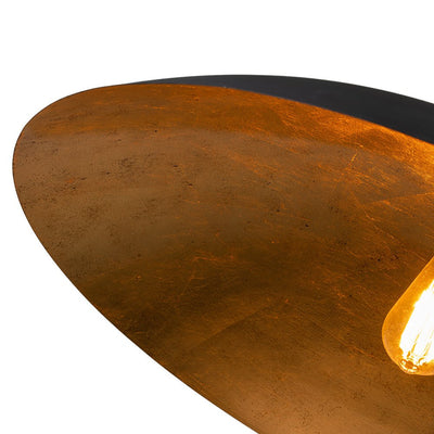 Modern Industrial Oversized Flat Dome Pendant Light Fixture for Kitchen Island