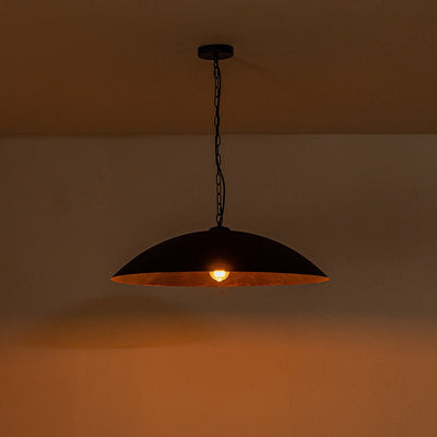 Modern Industrial Oversized Flat Dome Pendant Light Fixture for Kitchen Island