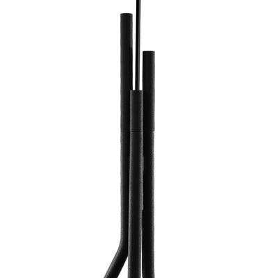 Elegant Modern 3-Light Linear Pendant Mirror Gradient Glass Matte Black