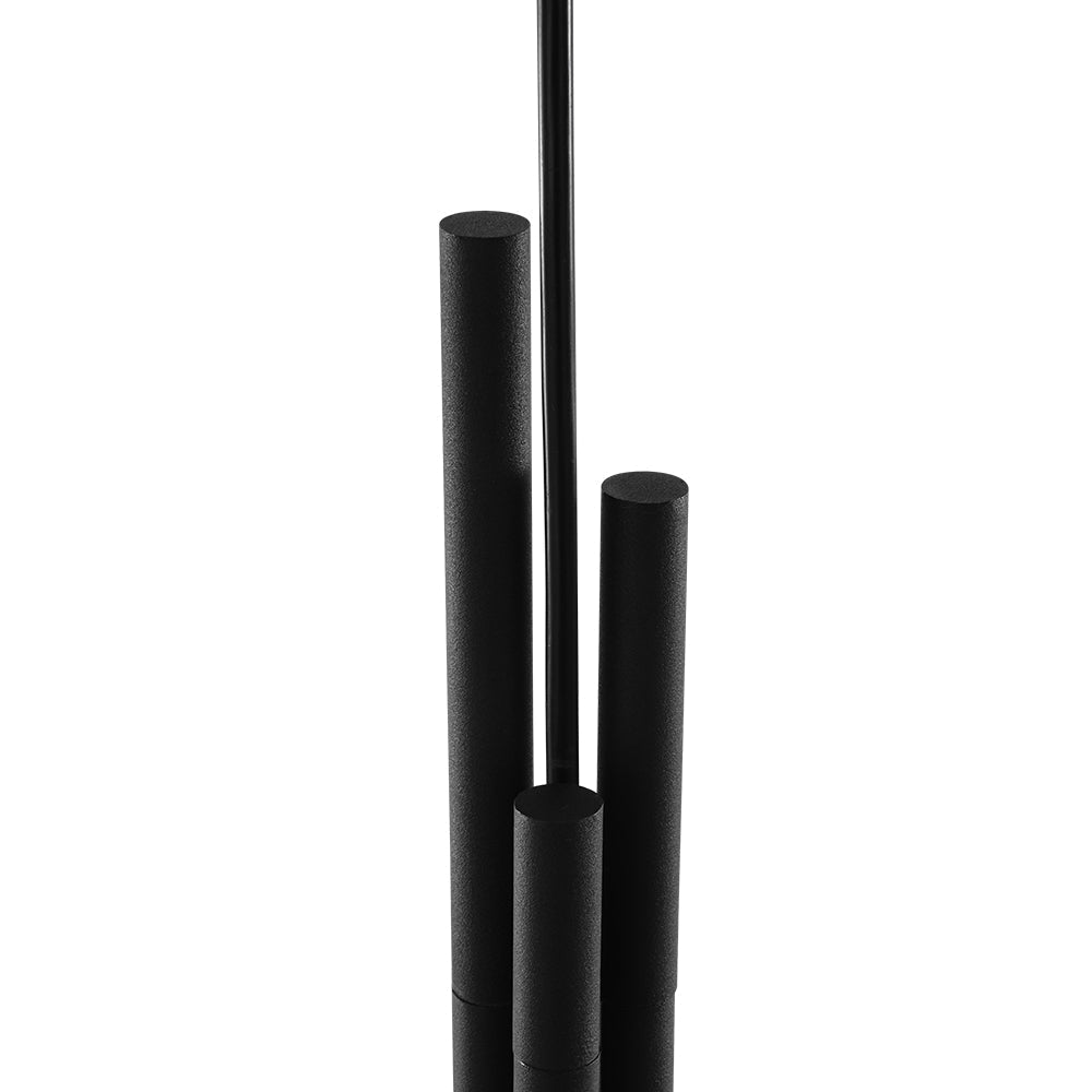 Elegant Modern 3-Light Linear Pendant Mirror Gradient Glass Matte Black