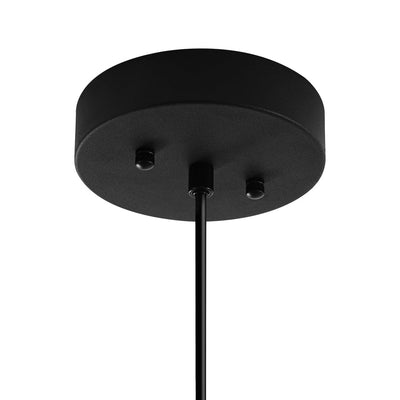 Elegant Modern 3-Light Linear Pendant Mirror Gradient Glass Matte Black