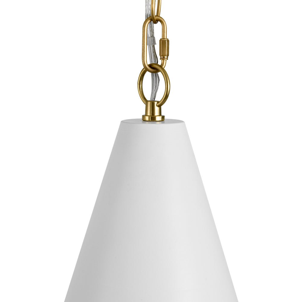 Modern Minimalist 1-Light Tapered Metal Pendant with Elegant Brass Finish
