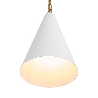 Modern Minimalist 1-Light Tapered Metal Pendant with Elegant Brass Finish