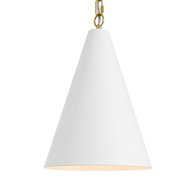 Modern Minimalist 1-Light Tapered Metal Pendant with Elegant Brass Finish
