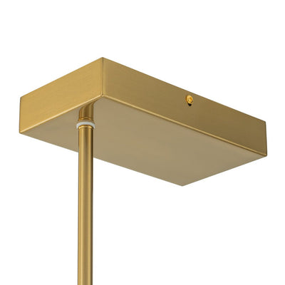 Modern Dimmable LED Round Pendant Light Fixture, Minimalist Brass/Black Finish