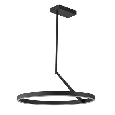 Modern Dimmable LED Round Pendant Light Fixture, Minimalist Brass/Black Finish