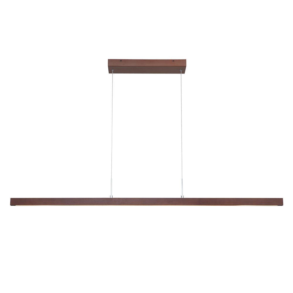 Modern Linear LED Pendant Light, Solid Wood Kitchen Island Dining Room Fixture