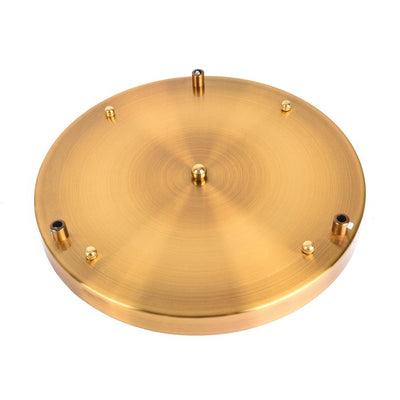 Modern Sculptural Glass Pendant Light Fixture with Adjustable Cable Brass Finish