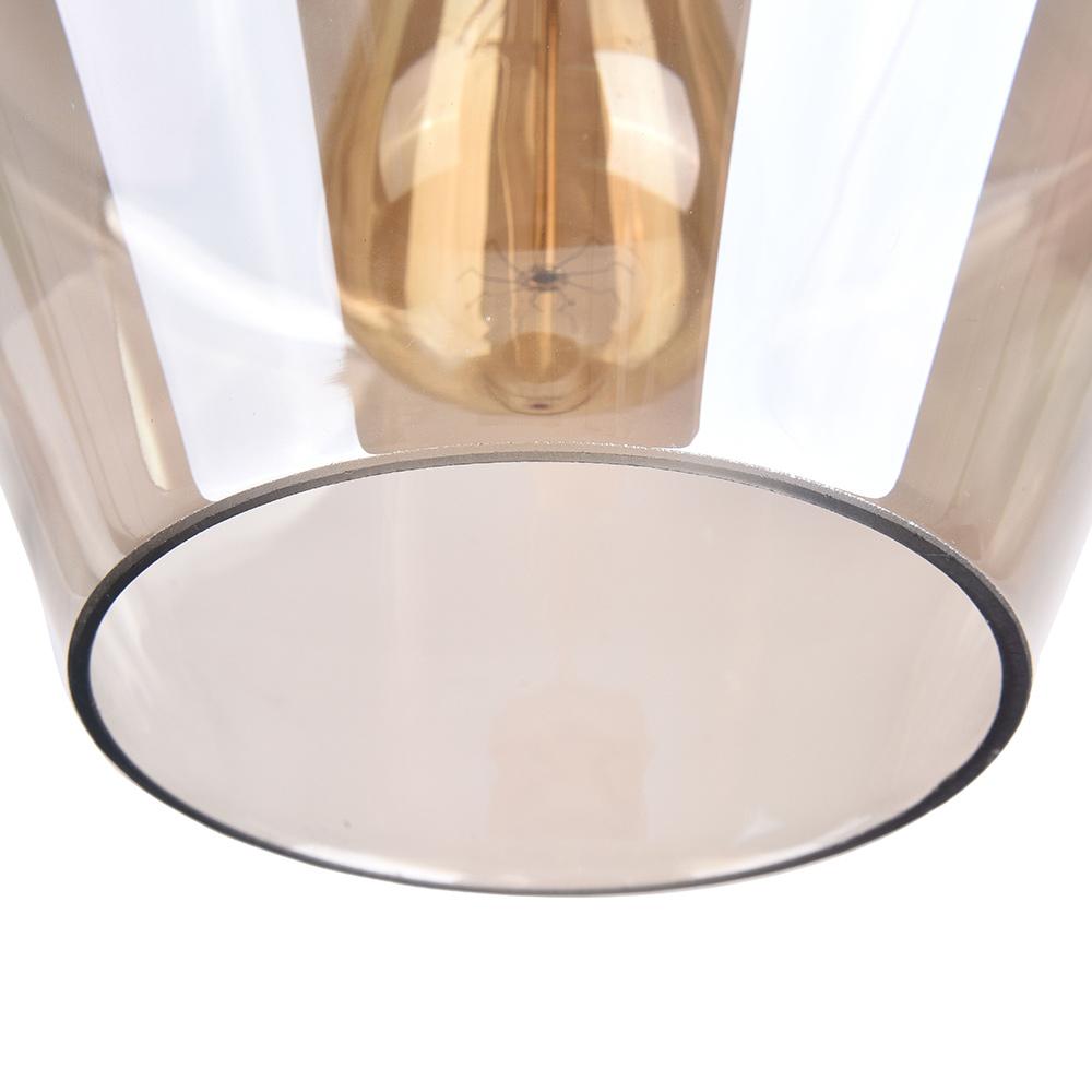 Modern Sculptural Glass Pendant Light Fixture with Adjustable Cable Brass Finish