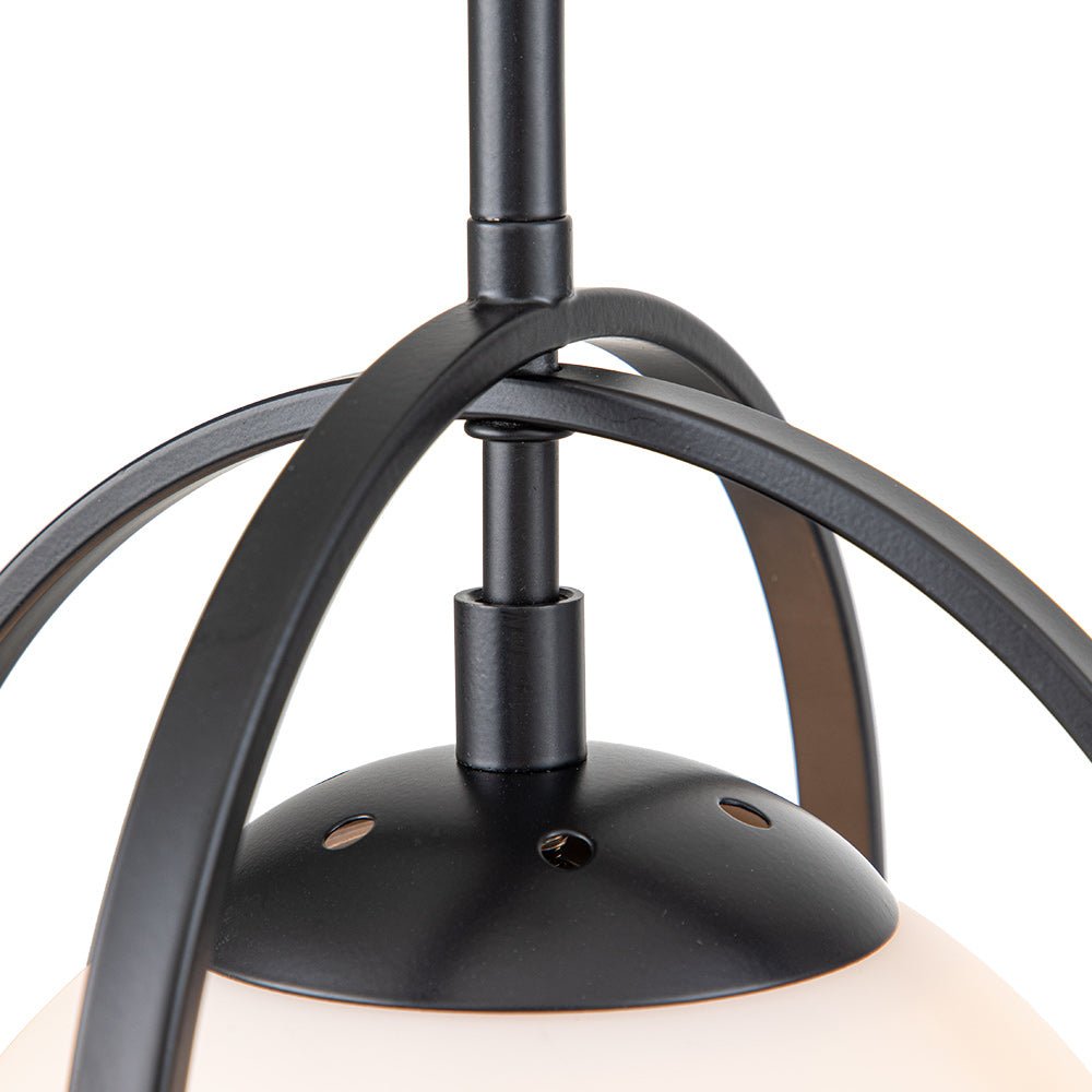 Modern Adjustable Single Light Opal Glass Globe Mini Pendant for Ceiling Mount